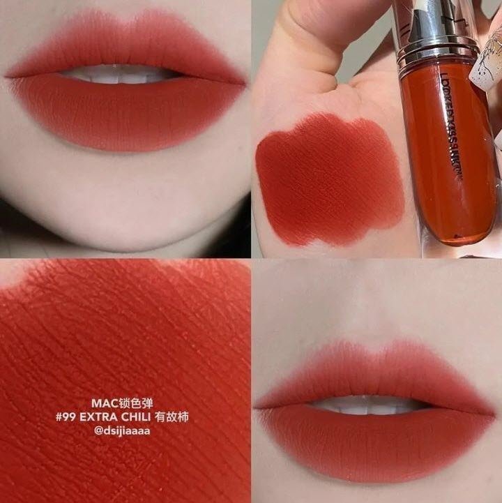 Son Kem MAC Locked Kiss Ink 24HR Lipcolour 99 Extra Chili – Màu Đỏ Gạch - Image 3