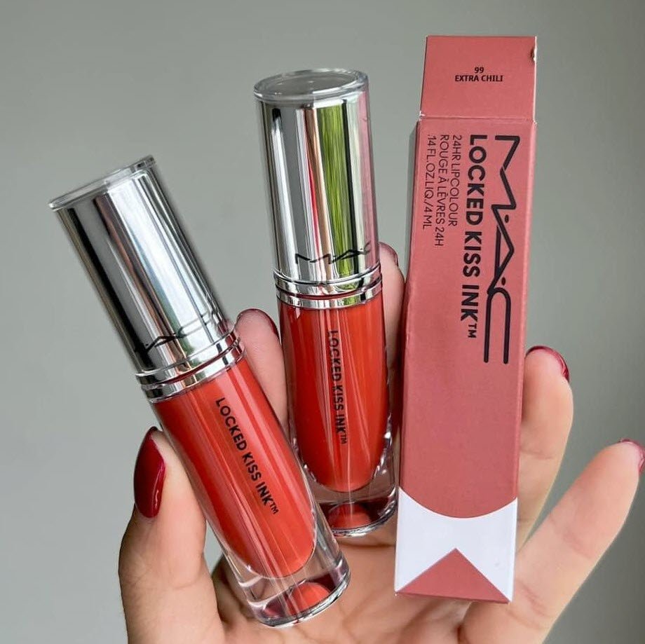Son Kem MAC Locked Kiss Ink 24HR Lipcolour 99 Extra Chili – Màu Đỏ Gạch - Image 5