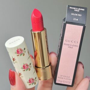 Son Gucci Rouge À Lèvres Voile 25 Goldie Red (Vỏ Hoa) - Màu Đỏ Tươi - Image 6