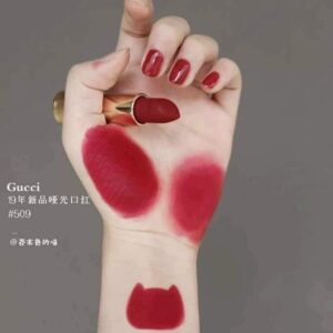 Son Gucci Rouge À Lèvres Mat Lipstick Limited 509 Janie Scarlet Xmas - Màu Đỏ Trầm - Image 3