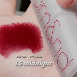 Son Romand New Zero Matte Lipstick 15 Midnight - Màu Đỏ Rượu - Image 3
