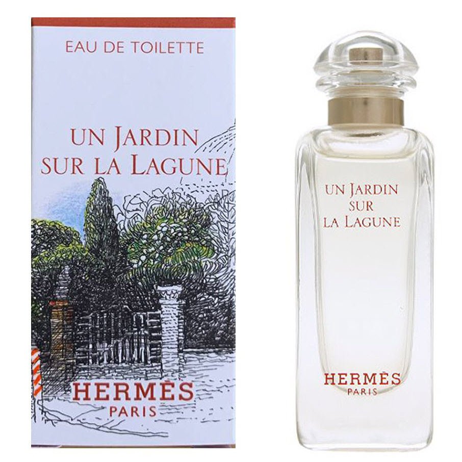 Set Nước Hoa Hermès Un Jardin Sur La Lagune EDT + Son Gucci Rouge À Lèvres Voile Mat 25 Goldie Red Mini - Image 4