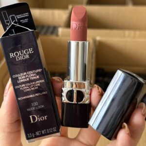 Son Dior Rouge Velvet 100 Nude Look - Màu Hồng Nude - Image 5