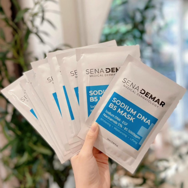 Mặt Nạ Cấp Ẩm, Dưỡng Trắng Phục Hồi Da Sena Demar Sodium DNA B5 Mask - Image 5