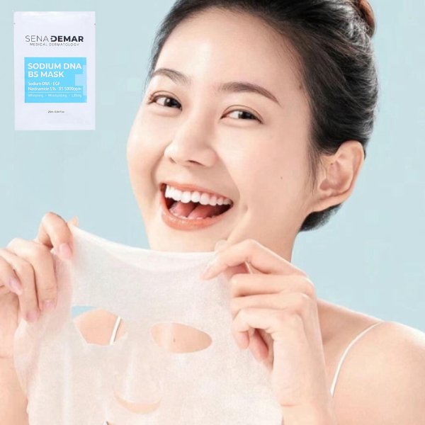 Mặt Nạ Cấp Ẩm, Dưỡng Trắng Phục Hồi Da Sena Demar Sodium DNA B5 Mask - Image 3