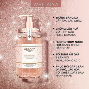 Sữa Tắm Trắng Da Hoa Hồng Damask Weilaiya Grand Rose Extracts Whitening Shower Gel - Image 3