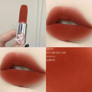 Son Dior Rouge Dior Velvet Finish 840 Rayonnante - Màu Cam Gạch Đậm - Image 4