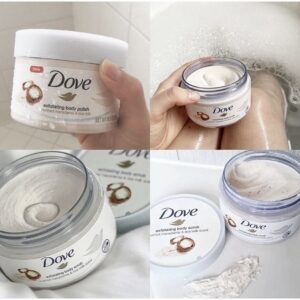 Tẩy tế bào chết body Dove Crushed Macadamia & Rice Milk Scent Exfoliating Body Polish - Image 4