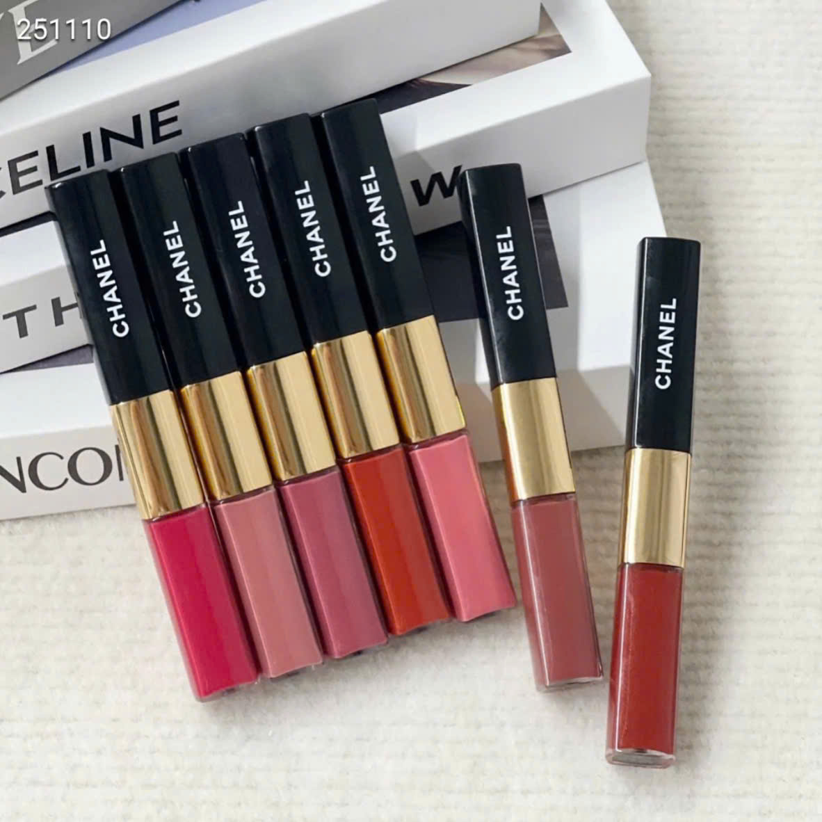 Son Kem Chanel Le Rouge Duo Ultra Tenue Ultrawear Liquid Lip Colour 180 Passionate Red - Màu Đỏ Đậm - Image 7