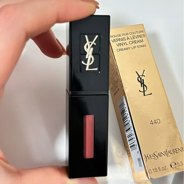 Son Kem YSL Vinyl Cream Lip Stain 440 Rose Player - Màu Hồng Nude - Image 6