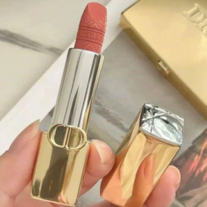 Son Dior Rouge Dior Lipstick Limited Edition Golden Case 284 Rose Bavarde Velvet - Màu Hồng Đất - Image 4