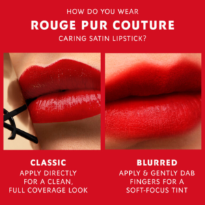 Son YSL Rouge Pur Couture Caring Satin Lipstick R1 Le Rouge Ruby - Màu Đỏ Tươi - Image 4