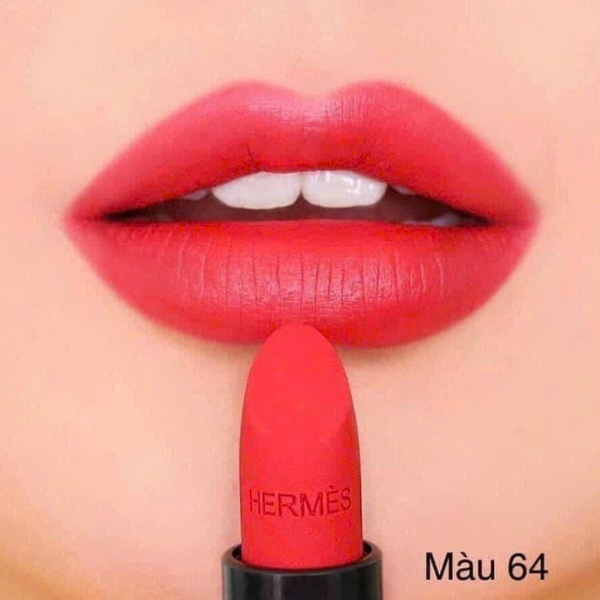 Son Hermès Matte 64 Rouge Casaque – Màu Đỏ Tươi - Image 2