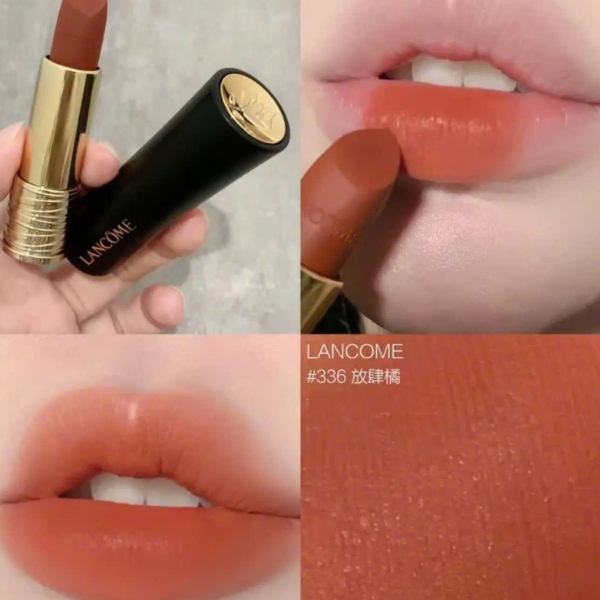 Son Lancôme L'Absolu Rouge Matte Lipstick 336 Melodrama - Màu Cam Cháy - Image 4