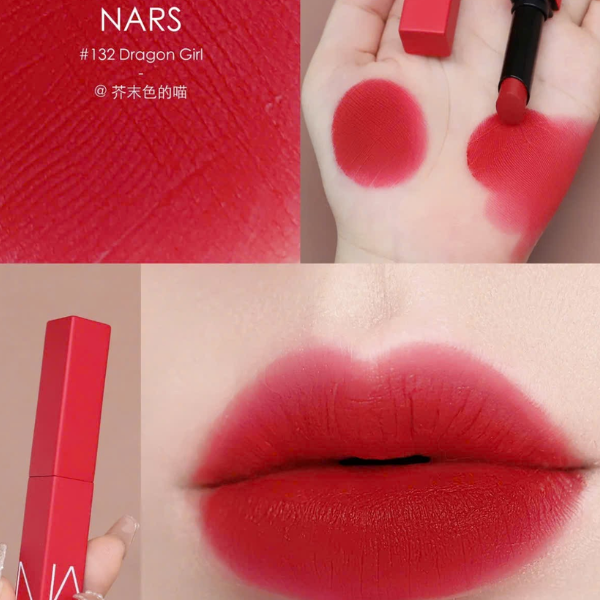 Son Lì Nars Powermatte Lipstick 132 Dragon Girl - Màu Đỏ Ruby - Image 6