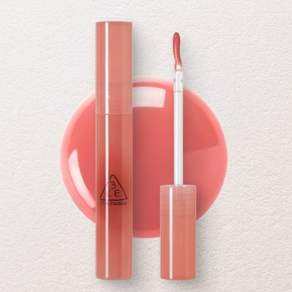 Son Bóng 3CE Drop Glow Gel Youth - Cam Sữa - Image 5