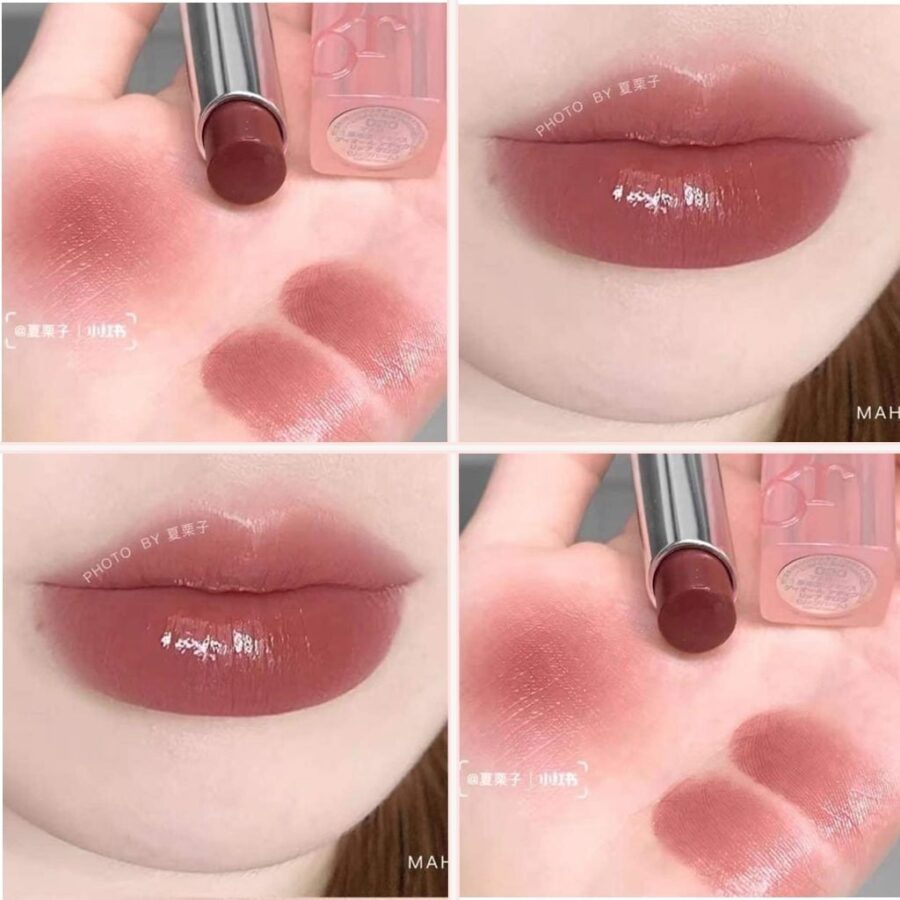 Set Dior Son Rouge Dior Satin 419 Bois Rosé & Dior Addict Lip Glow 020 Mahogany - Image 4