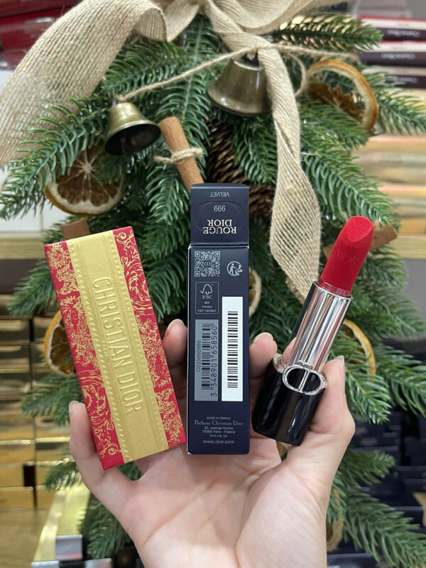 Son Dior Rouge Dior Limited Edition Lunar New Year Velvet 999 Bản Tết – Biểu Tượng Son Đỏ Quyền Lực - Image 4