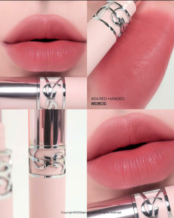 Son + Má Hồng Yves Saint Laurent YSL Lovenude Lip Blusher 04 Red-Handed – Đỏ Hồng Đất Thanh Lịch, Thời Thượng - Image 4