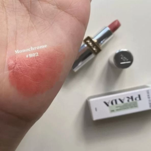 Son Prada Monochrome Hyper Matte Lipstick B02 Quartz - Màu Hồng Đào - Image 5