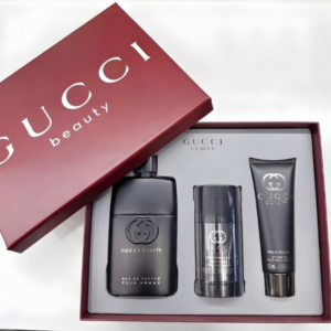 Set Nước Hoa Nam Gucci Guilty Pour Homme Eau de Parfum Spring Gift Set 3 Món Sang Trọng ( EDP 90ml + Lăn Khử Mùi 75ml + Sữa Tắm 50ml ) - Image 4