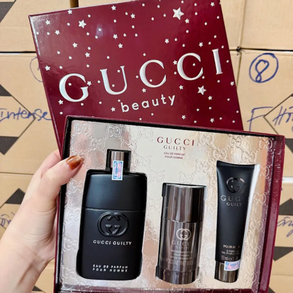 Set Nước Hoa Nam Gucci Guilty Pour Homme Eau de Parfum Spring Gift Set 3 Món Sang Trọng