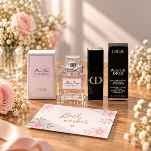 Set Quà Dior Rouge Dior 999 Mini + Nước Hoa Miss Dior Blooming Bouquet EDT 5ml - Image 3