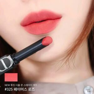 Son Lì Dior Rouge Dior On Stage Matte 325 Famous Rose Màu Hồng Cam - Image 3