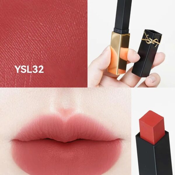 Son Yves Saint Laurent YSL The Slim 32 Rose Marrakech – Đỏ Hồng Đất (Mẫu Mới) - Image 2